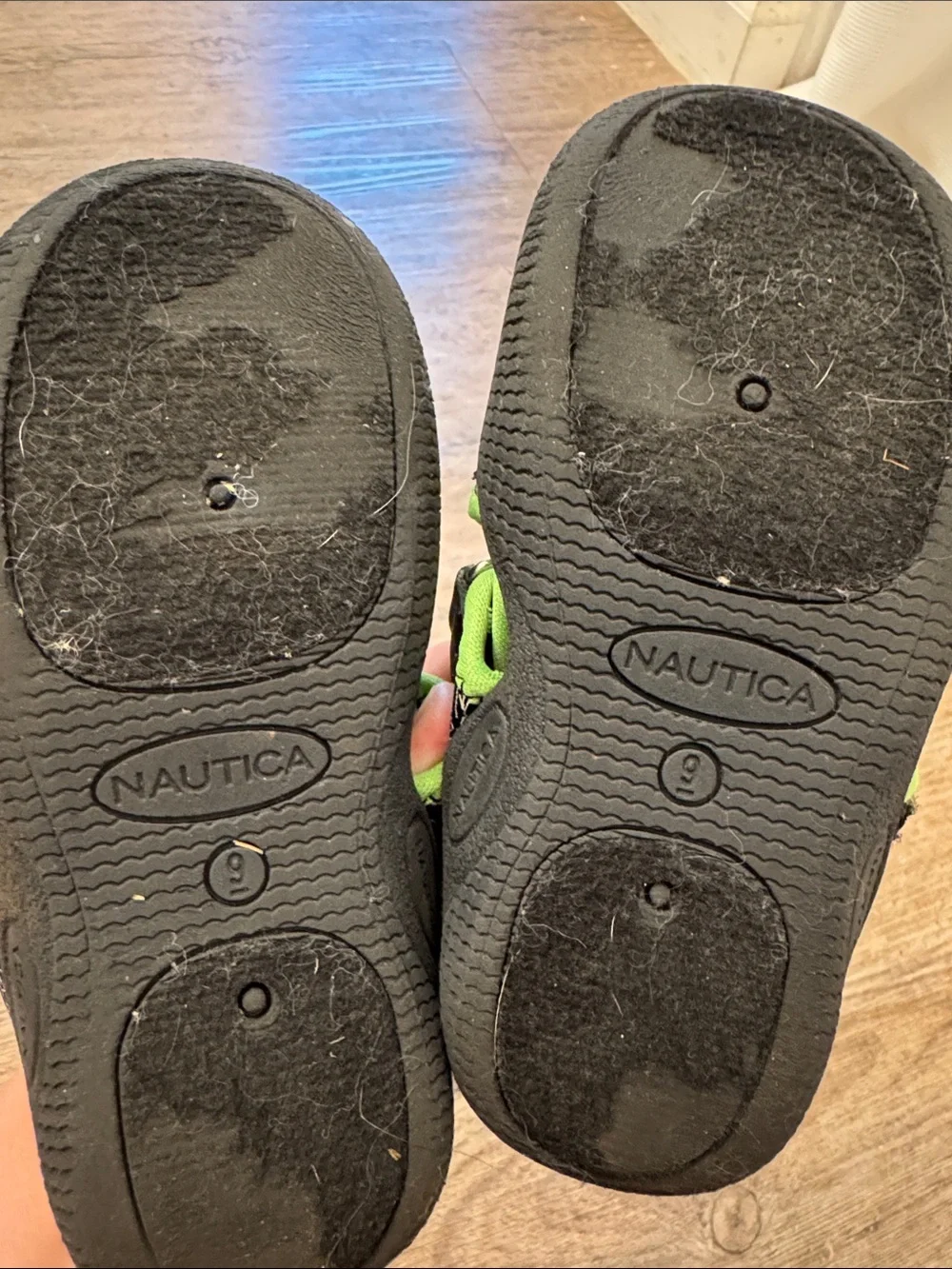 Nautica Kids Black and Green Shark Water Shoes